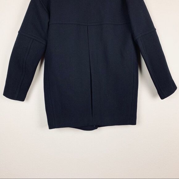 All Saints Black Meade Torto Wool Blend Coat Womens - Picture 7 of 8